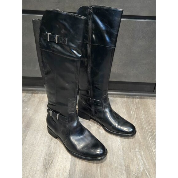 Yuu Shoes - Yuu Rocio Riding Boots Black Size 9